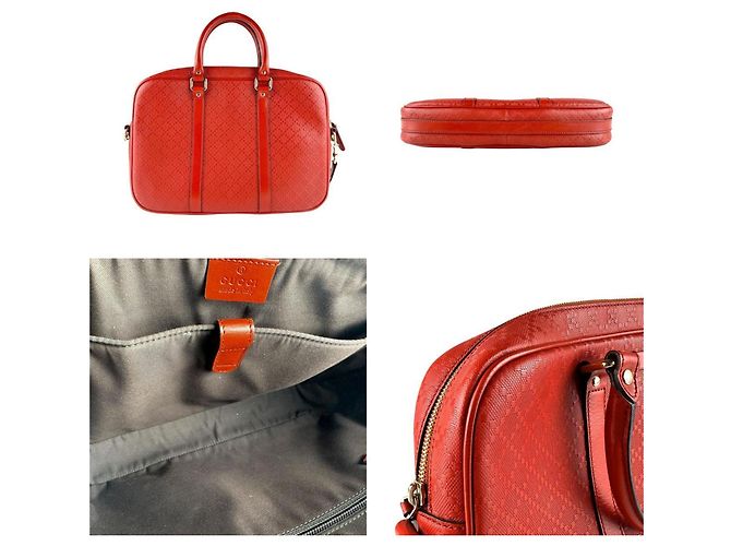 Borsa in pelle Diamante Gucci Arancione - vista 3
