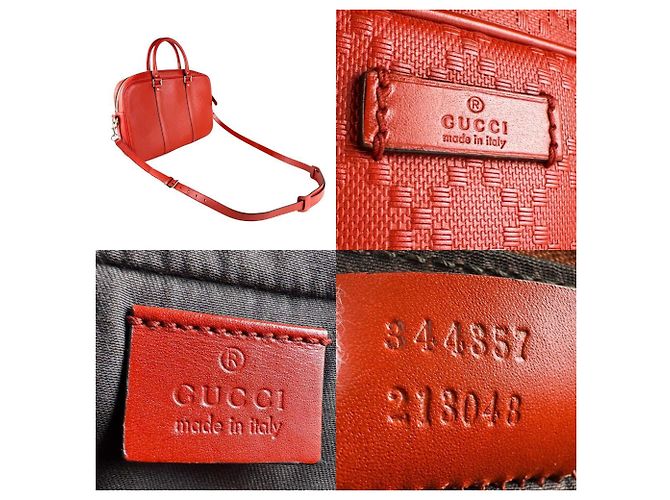 Borsa in pelle Diamante Gucci Arancione - vista 5