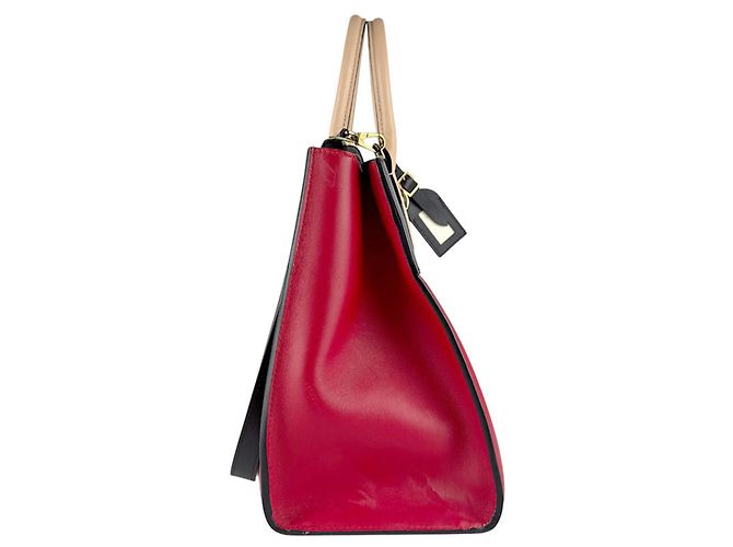 Borsa a Spalla in Pelle City Steamer MM di Louis Vuitton Nero Rosso Beige - vista 2