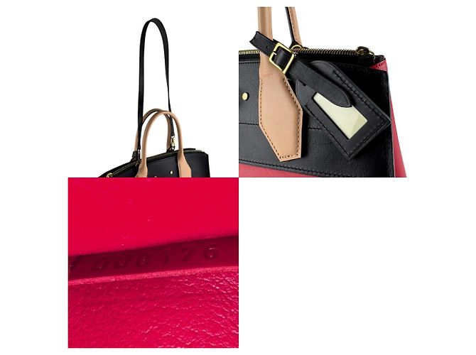 Borsa a Spalla in Pelle City Steamer MM di Louis Vuitton Nero Rosso Beige - vista 5