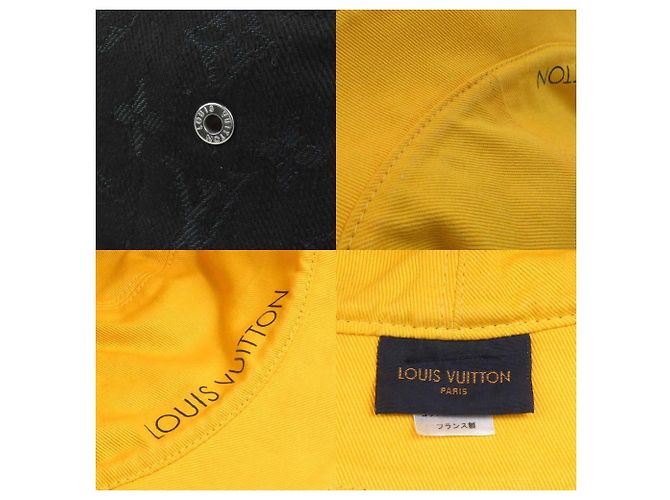 Cappello bucket Monogram Louis Vuitton Nero Giallo - vista 4