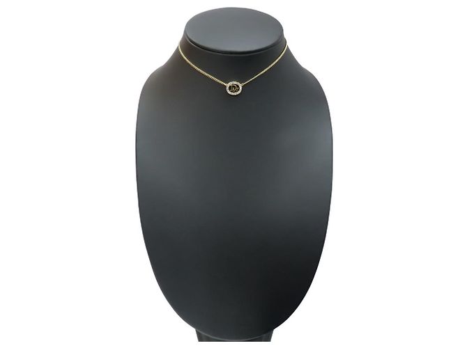 Collana in strass dorato Christian Dior D'oro - vista 10