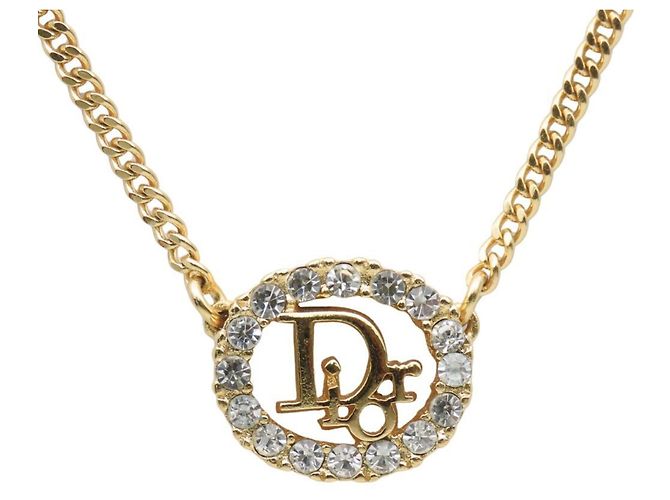 Collana in strass dorato Christian Dior D'oro - vista 2