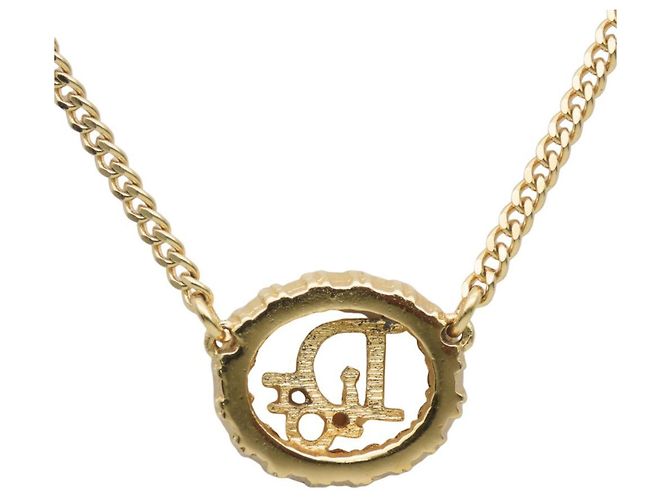 Collana in strass dorato Christian Dior D'oro - vista 3
