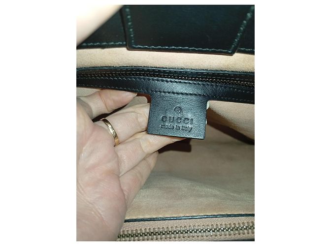 Borsa Gucci GG Marmont Large Shopping in pelle nera Nero - vista 13