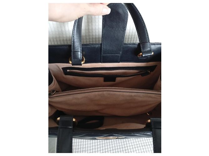 Borsa Gucci GG Marmont Large Shopping in pelle nera Nero - vista 9