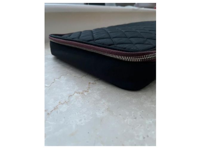 Custodia per laptop/file in nylon trapuntato nero Chanel - 2012 - vista 4