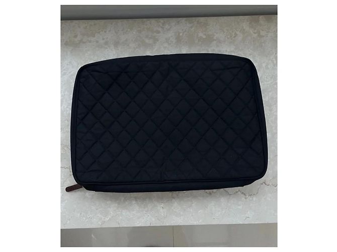 Custodia per laptop/file in nylon trapuntato nero Chanel - 2012 - vista 8