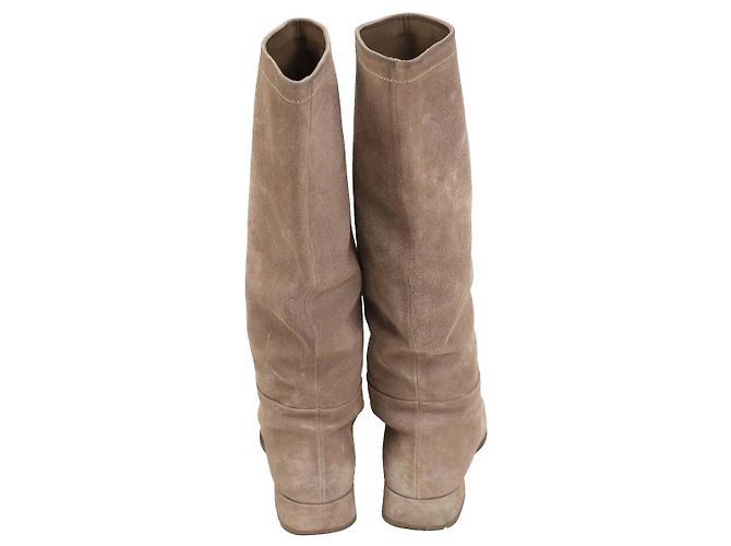 Botas Christian Dior de ante beige - vista 3