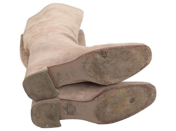 Botas Christian Dior de ante beige - vista 4