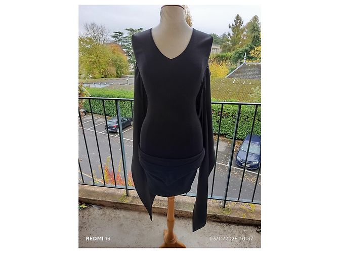 Givenchy Schwarzes Figurbetontes Kleid Viscose - Ansicht 13