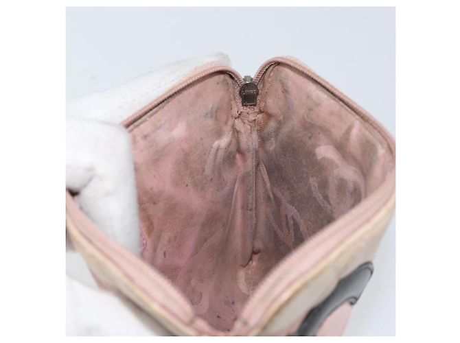 Pochette in pelle CHANEL Cambon Line Rosa Argento CC Auth bs32374 - vista 15