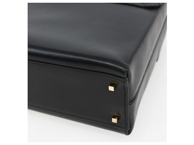 Borsa a mano in pelle Gancini Salvatore Ferragamo 2 in 1 Nero Oro Auth 164875V - vista 14