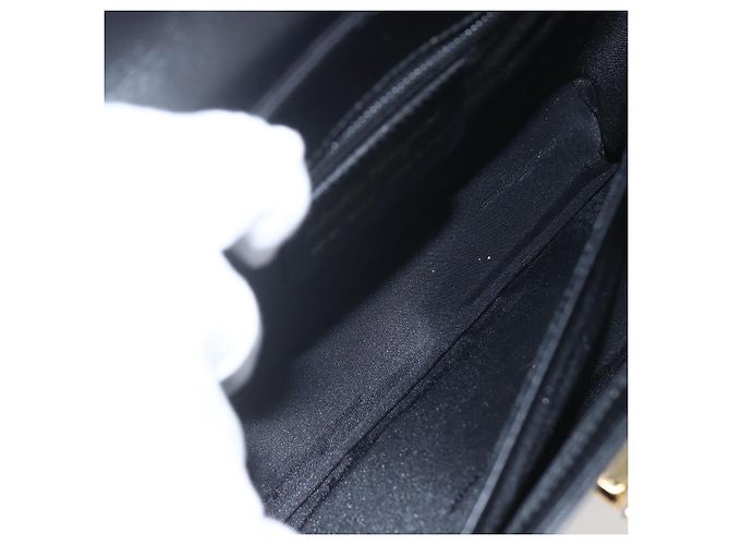 Borsa a mano in pelle Gancini Salvatore Ferragamo 2 in 1 Nero Oro Auth 164875V - vista 19