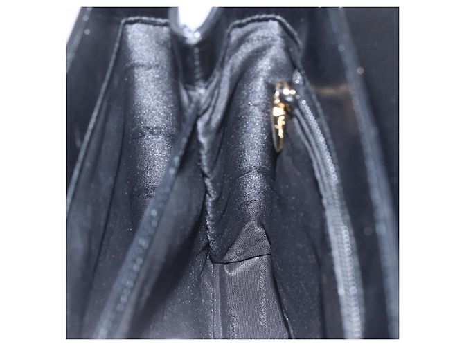 Borsa a mano in pelle Gancini Salvatore Ferragamo 2 in 1 Nero Oro Auth 164875V - vista 21
