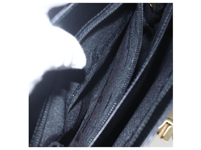 Borsa a mano in pelle Gancini Salvatore Ferragamo 2 in 1 Nero Oro Auth 164875V - vista 22