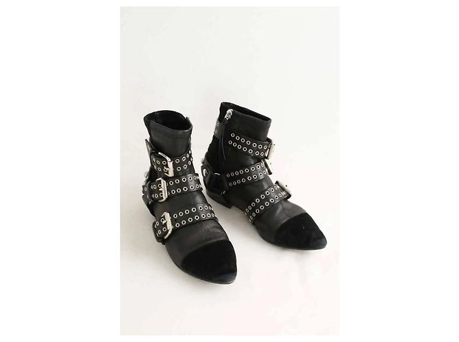 Isabel Marant Botas de cuero negro - vista 3