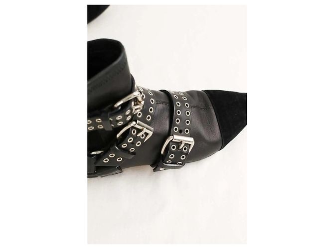 Isabel Marant Botas de cuero negro - vista 4