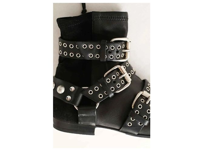 Isabel Marant Botas de cuero negro - vista 5