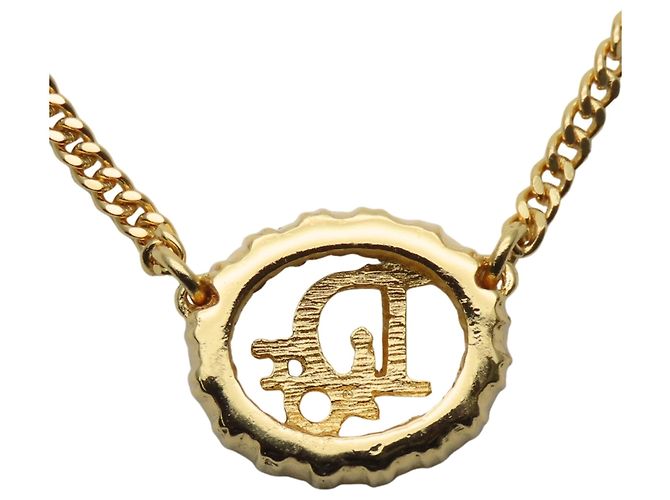 Collana placcata in oro Christian Dior con strass D'oro - vista 3
