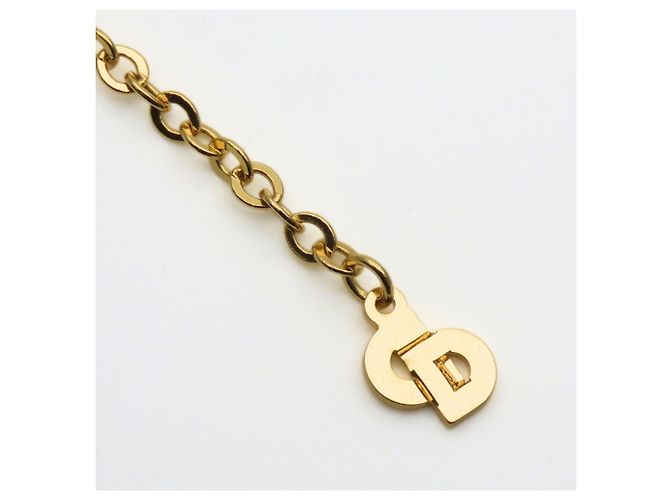 Collana placcata in oro Christian Dior con strass D'oro - vista 7