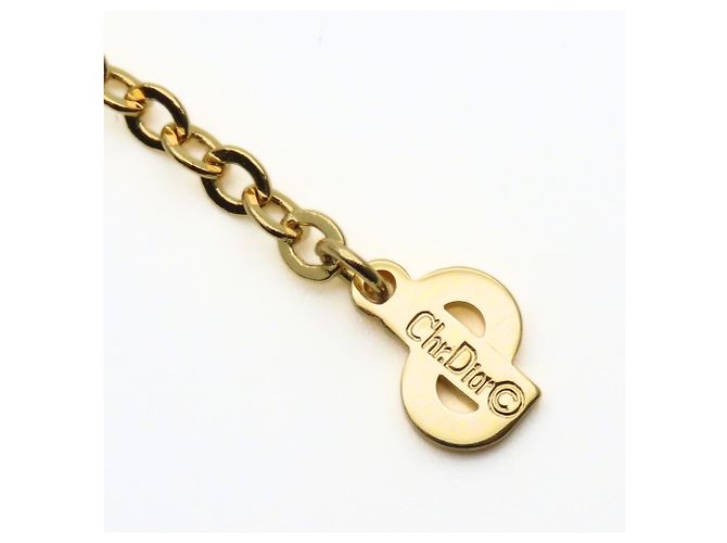 Collana placcata in oro Christian Dior con strass D'oro - vista 8