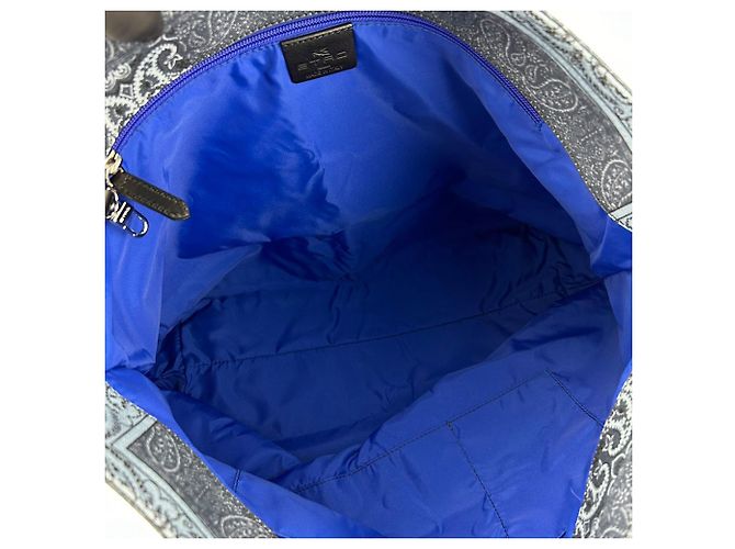 Borsa tote in cotone blu Etro - vista 16