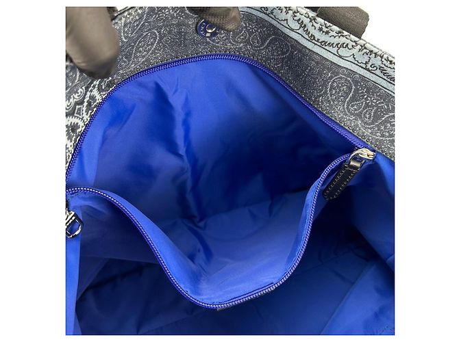 Borsa tote in cotone blu Etro - vista 19
