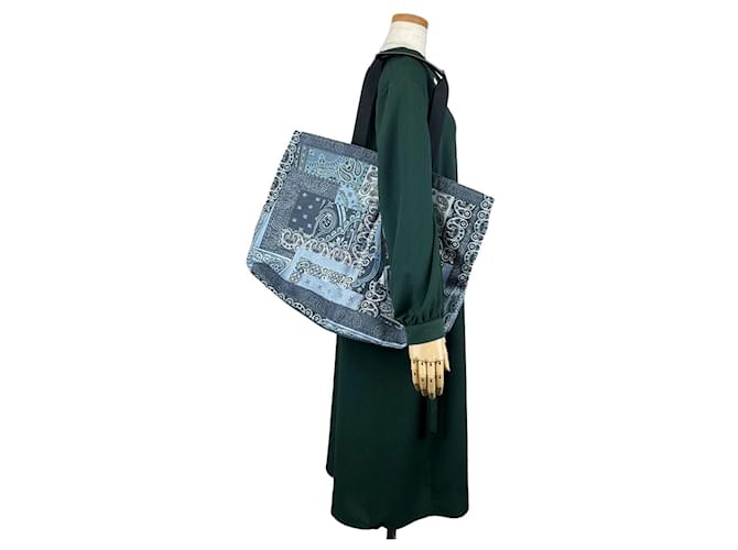 Borsa tote in cotone blu Etro - vista 23