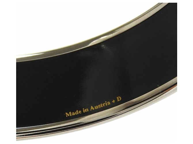 Bracciale Cloisonné Arancione e Argento Hermès - vista 5