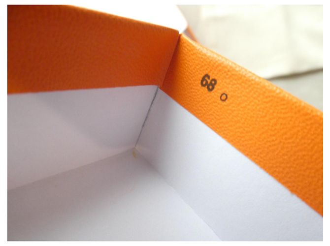 Hermès box for mini Kelly 2 bag with its chevron canvas dustbag Orange - view 4