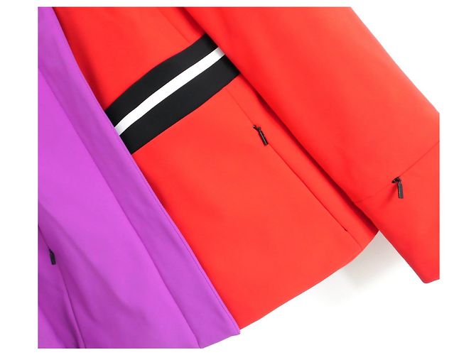 Veste de ski matelassée Fendi rouge et violet - vue 2