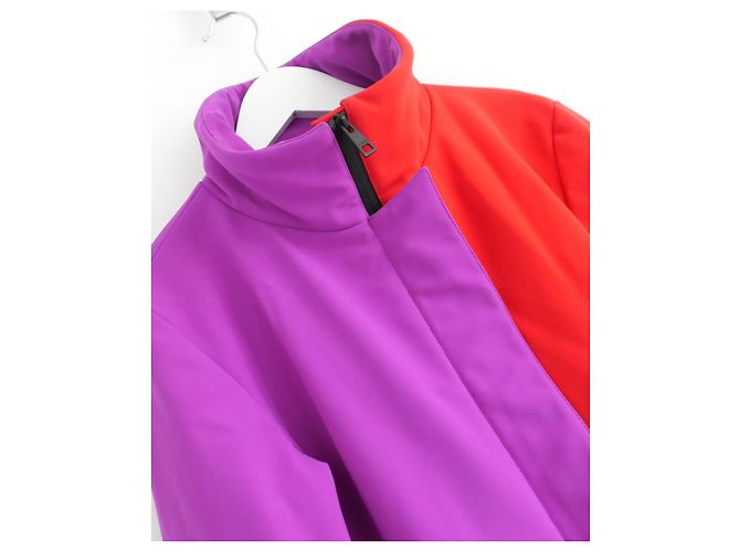 Veste de ski matelassée Fendi rouge et violet - vue 3