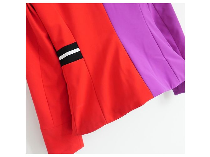 Veste de ski matelassée Fendi rouge et violet - vue 7