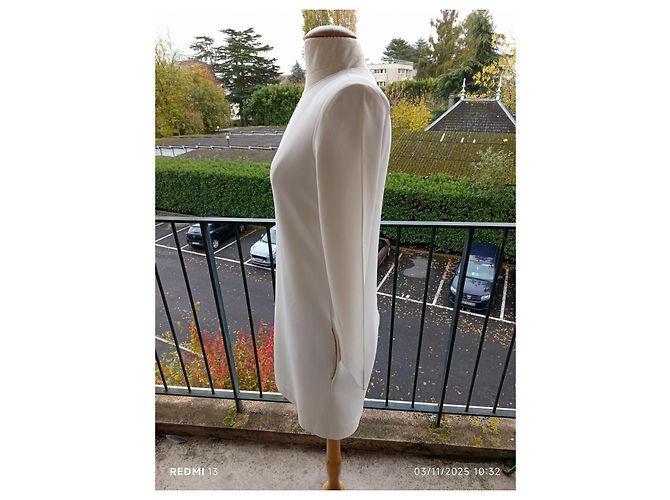 Céline Kleid cremfarben Viscose Roh - Ansicht 4