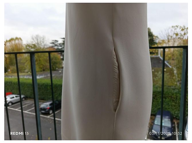 Céline Kleid cremfarben Viscose Roh - Ansicht 5