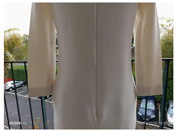 Céline Kleid cremfarben Viscose Roh - Ansicht 8