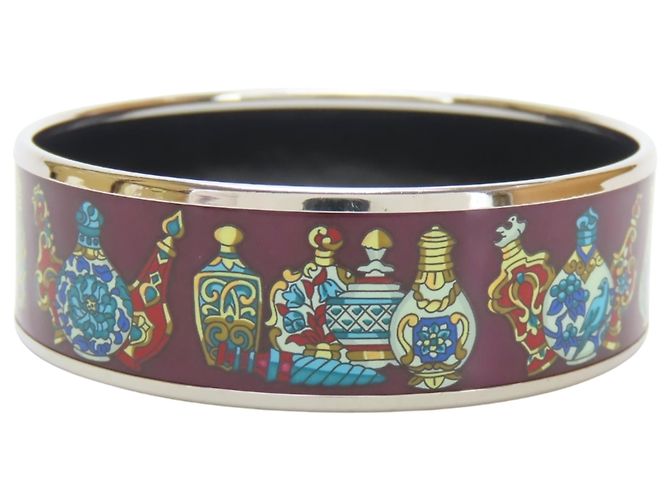 Bracciale in smalto GM di Hermès Argento Multicolore Bordò - vista 3