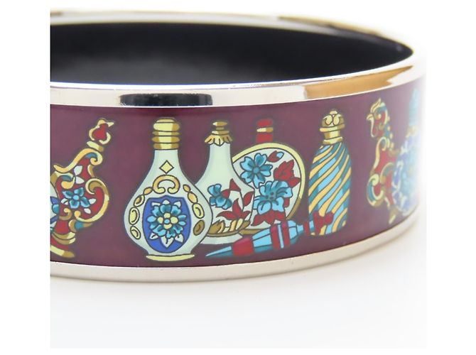 Bracciale in smalto GM di Hermès Argento Multicolore Bordò - vista 4