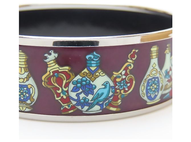 Bracciale in smalto GM di Hermès Argento Multicolore Bordò - vista 5