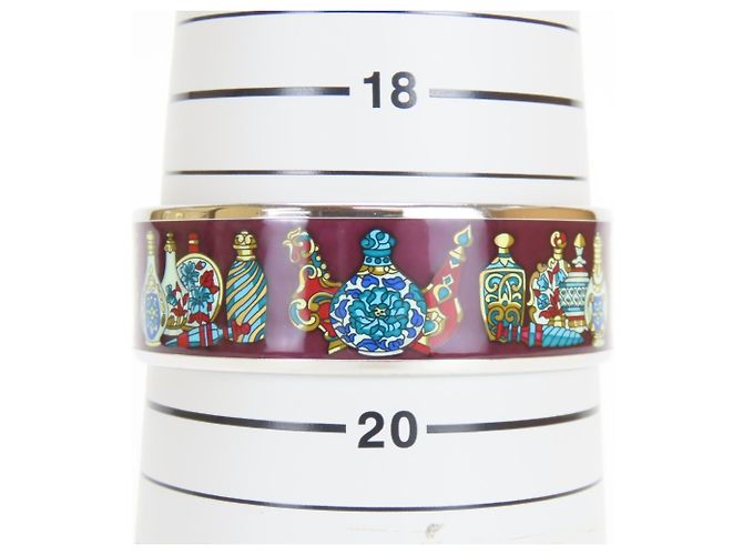 Bracciale in smalto GM di Hermès Argento Multicolore Bordò - vista 9