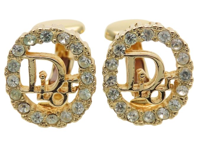 Orecchini a clip dorati Christian Dior con strass D'oro - vista 2