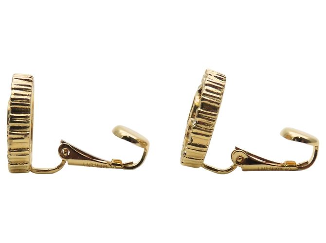 Orecchini a clip dorati Christian Dior con strass D'oro - vista 3