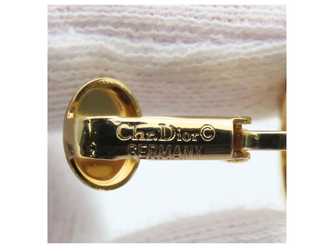 Orecchini a clip dorati Christian Dior con strass D'oro - vista 6