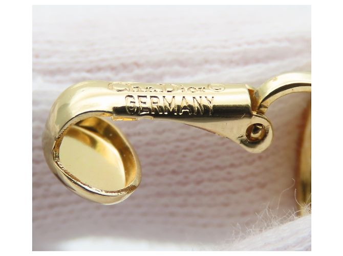 Orecchini a clip dorati Christian Dior con strass D'oro - vista 7
