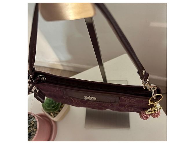 Vintage Coach Mini Tasche Lila - Ansicht 10