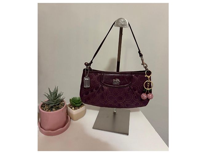 Vintage Coach Mini Tasche Lila - Ansicht 3