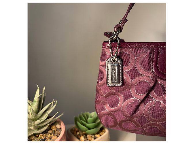 Vintage Coach Mini Tasche Lila - Ansicht 4