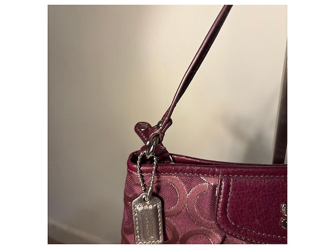 Vintage Coach Mini Tasche Lila - Ansicht 7