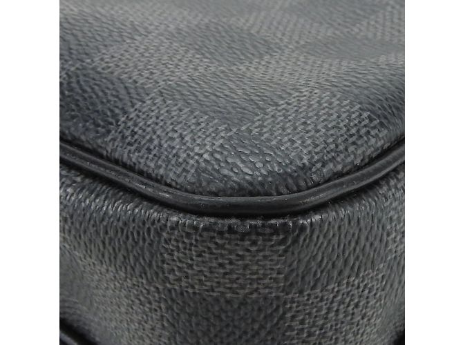 Borsa a Spalla Damier Graphite Louis Vuitton Marrone Nero - vista 10